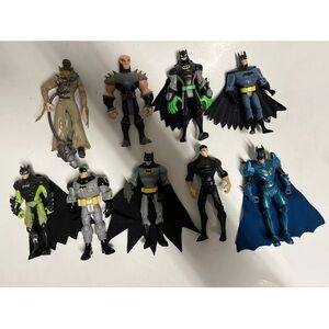 Lot of 9 Dc Comics Batman Figures Super Hero